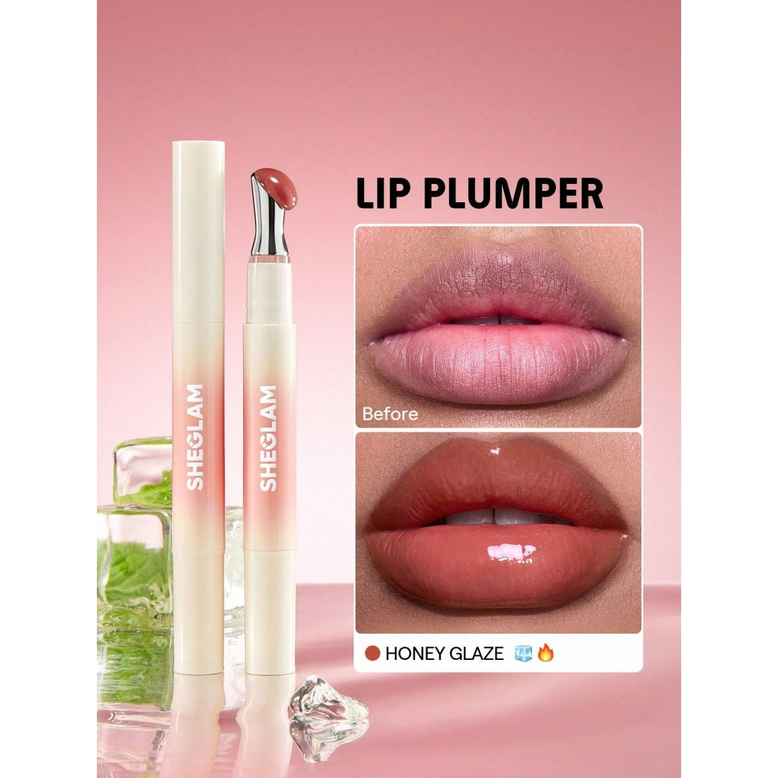 SHEGLAM Bold Booster Lip Plumper-506 Honey Glaze
