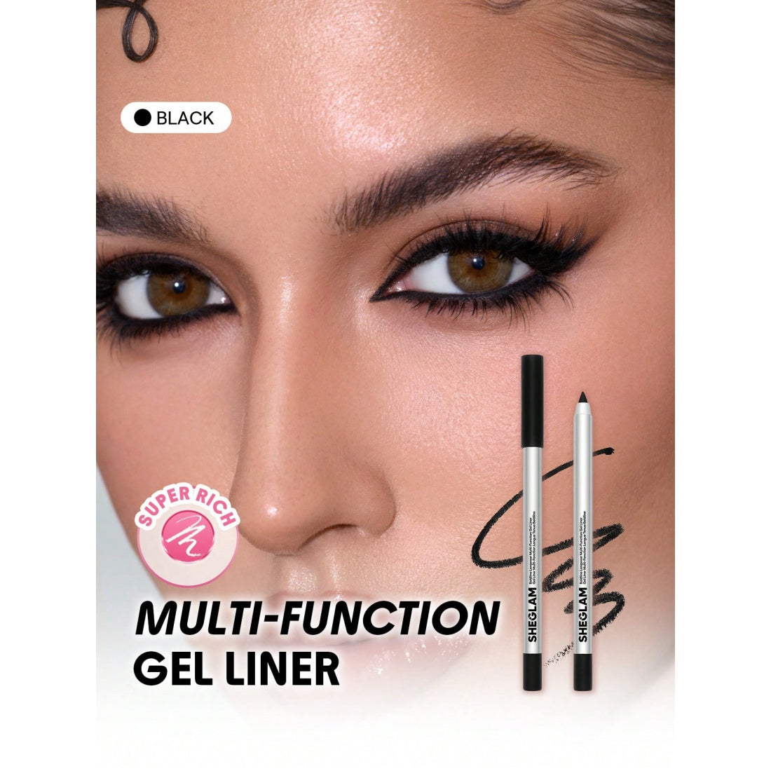 SHEGLAM Boldline Longwear Multi-Function Gel Liner – Schwarz
