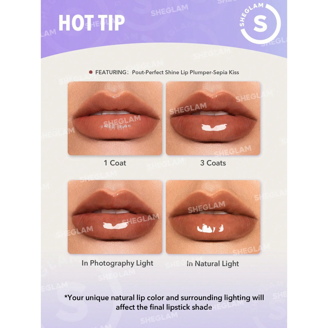SHEGLAM Pout-Perfect Shine Lip Plumper-509 Hot Cocoa