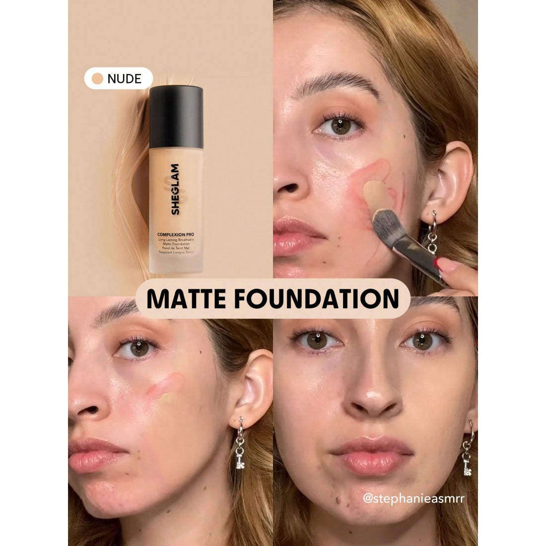 SHEGLAM Complexion Pro Long Lasting Breathable Matte Foundation-Nude
