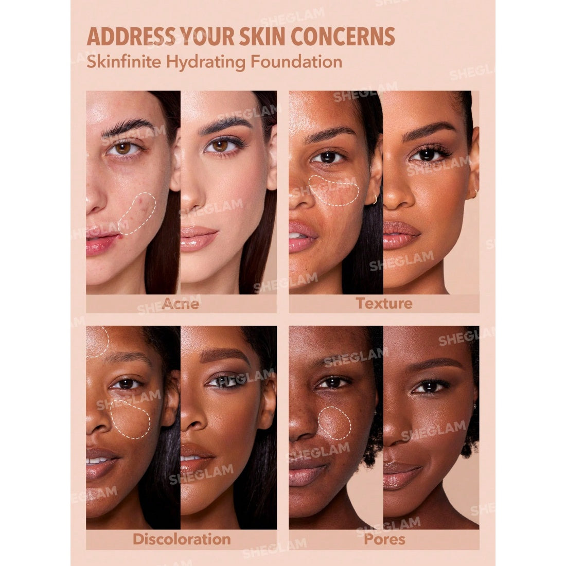 Base hidratante Skinfinite de SHEGLAM - Nude