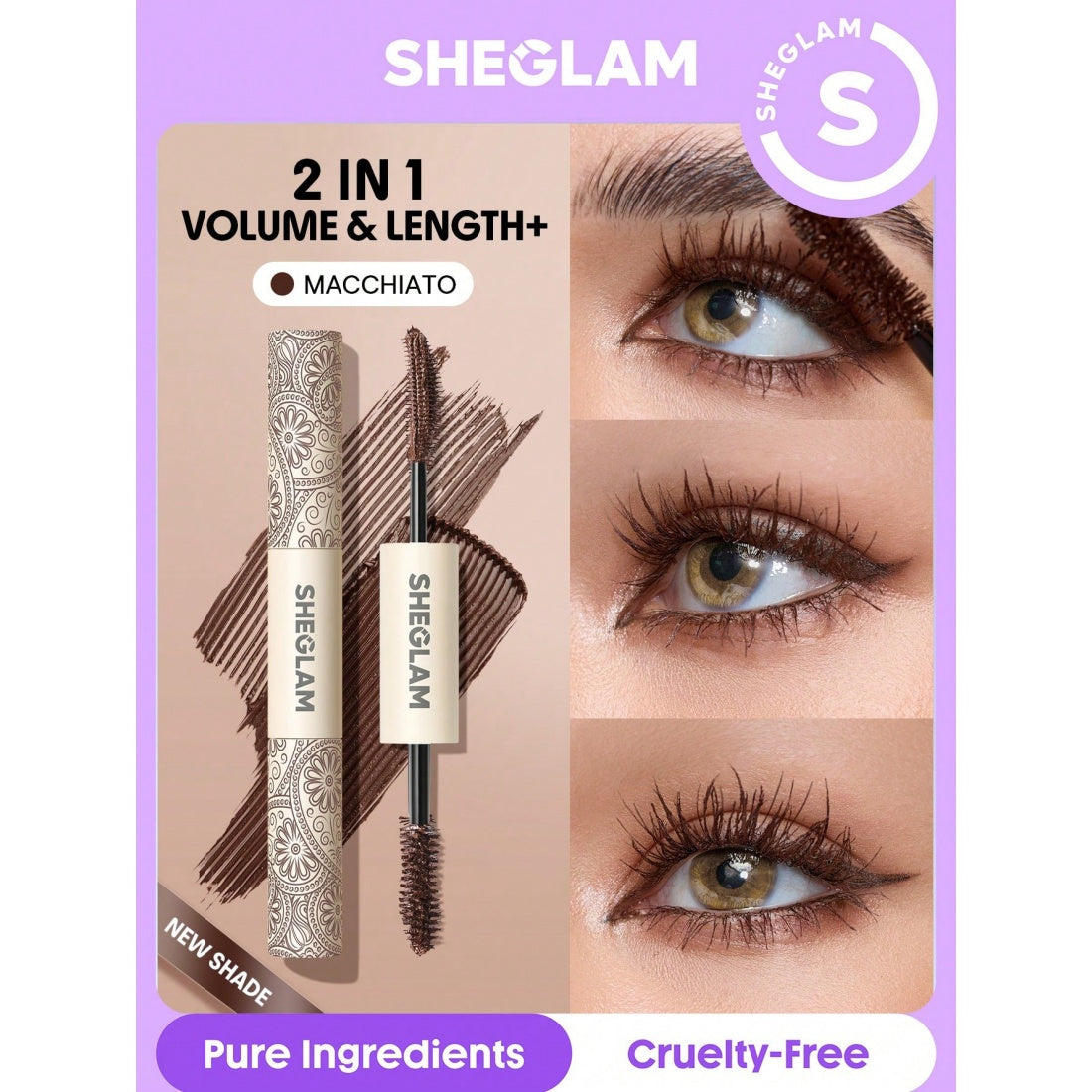 SHEGLAM All-In-One Volume & Length Mascara – Wasserfest – Macchiato