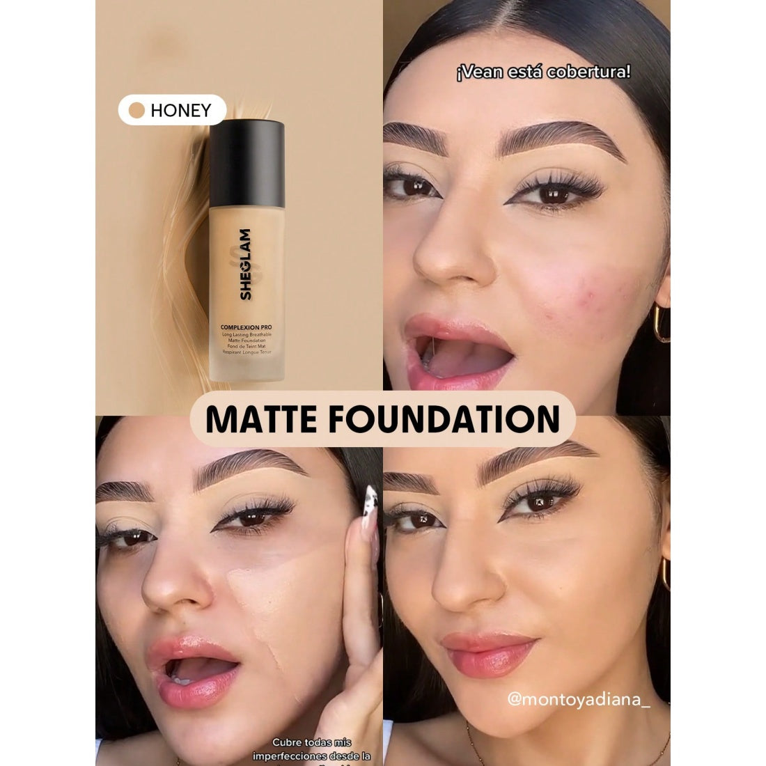 SHEGLAM Complexion Pro langanhaltende, atmungsaktive Foundation mit mattem Finish – Honey