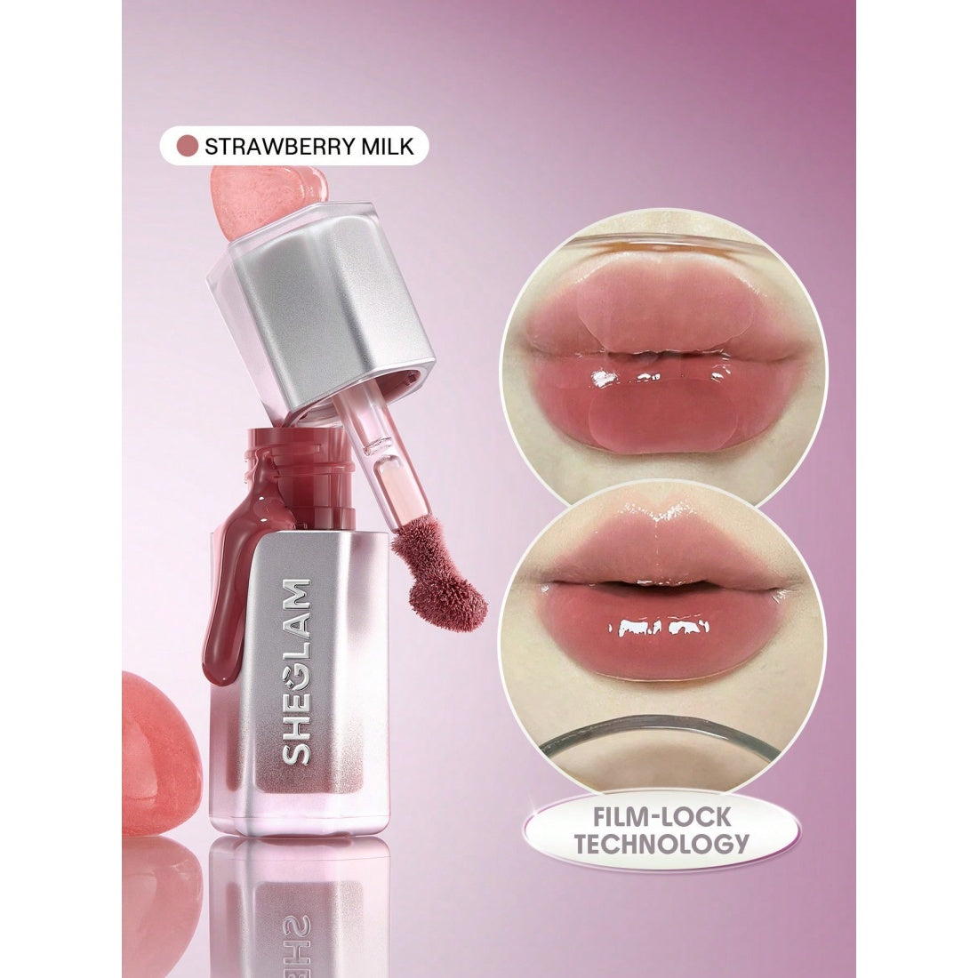 SHEGLAM Glass Lock Air Gloss – 118 Strawberry Milk