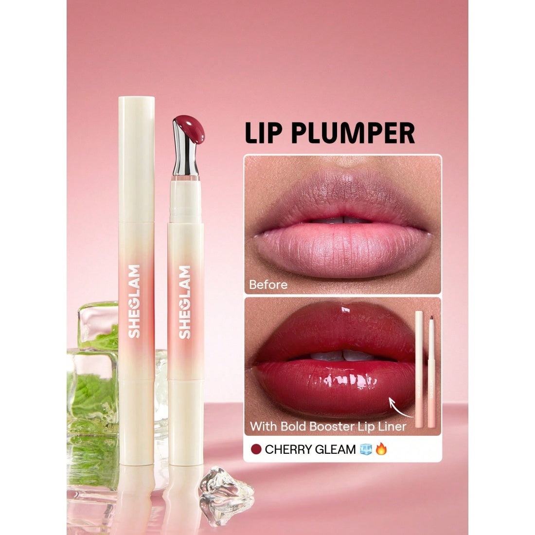 SHEGLAM Repulpeur de lèvres Bold Booster-310 Cherry Gleam