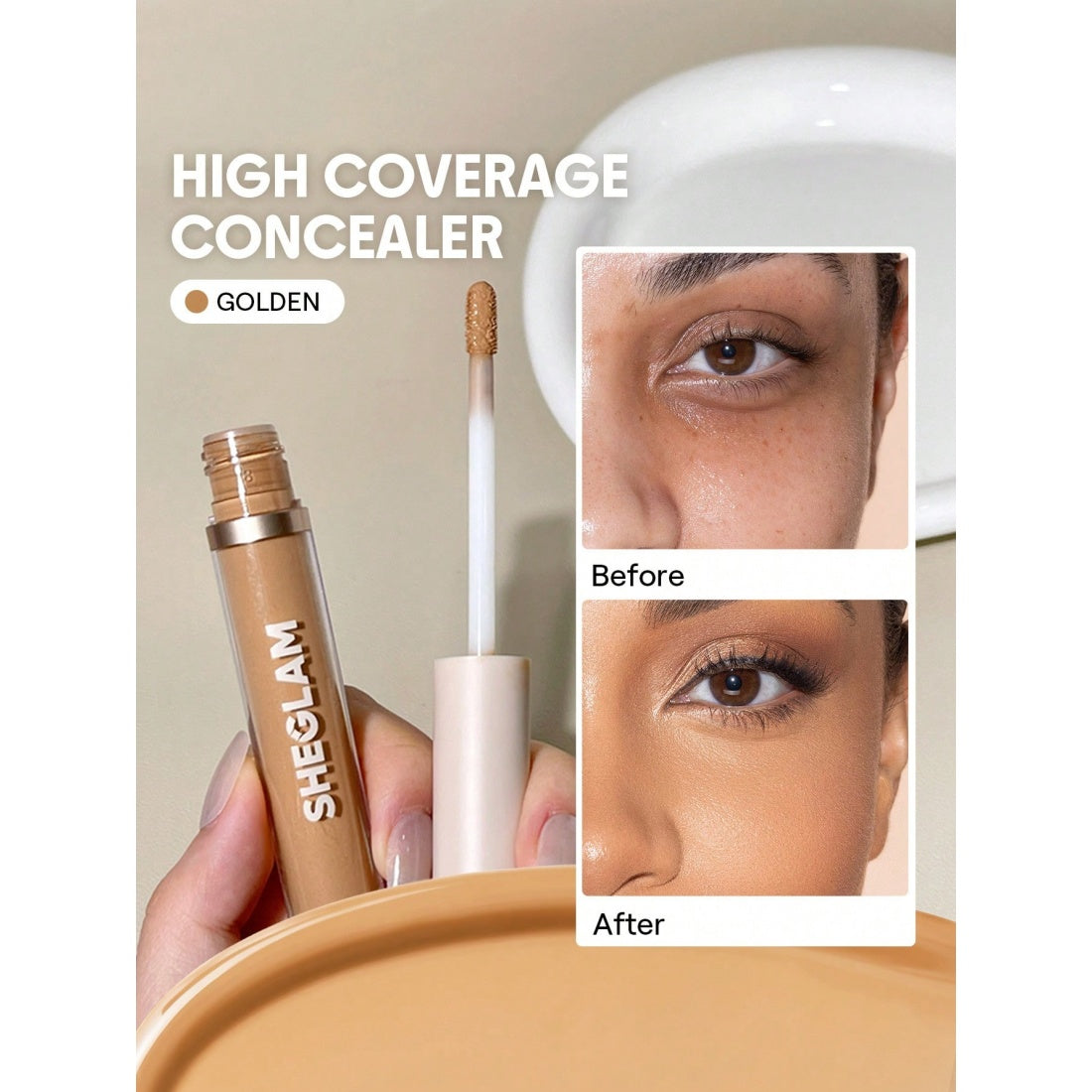 SHEGLAM Like Magic 12HR Full Coverage Concealer - Golden