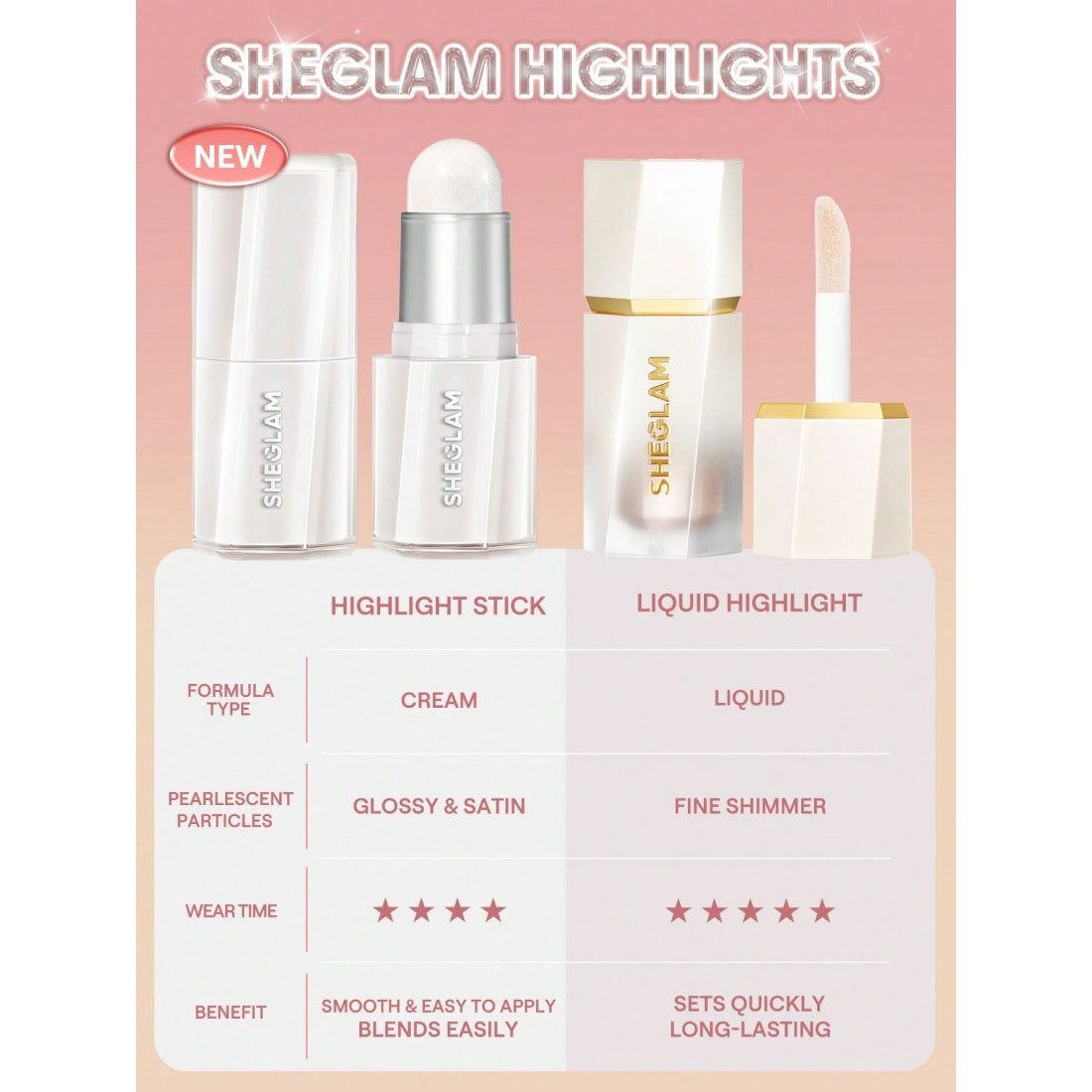 SHEGLAM Buttery Bling Highlight Stick-Vanilla Frost
