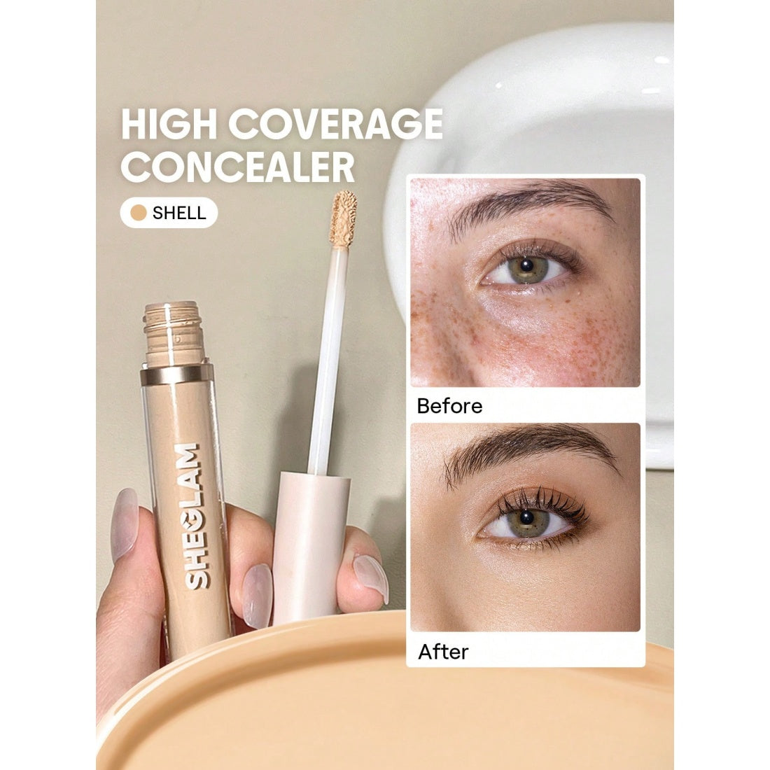 SHEGLAM Like Magic 12HR Full Coverage Concealer - Shell