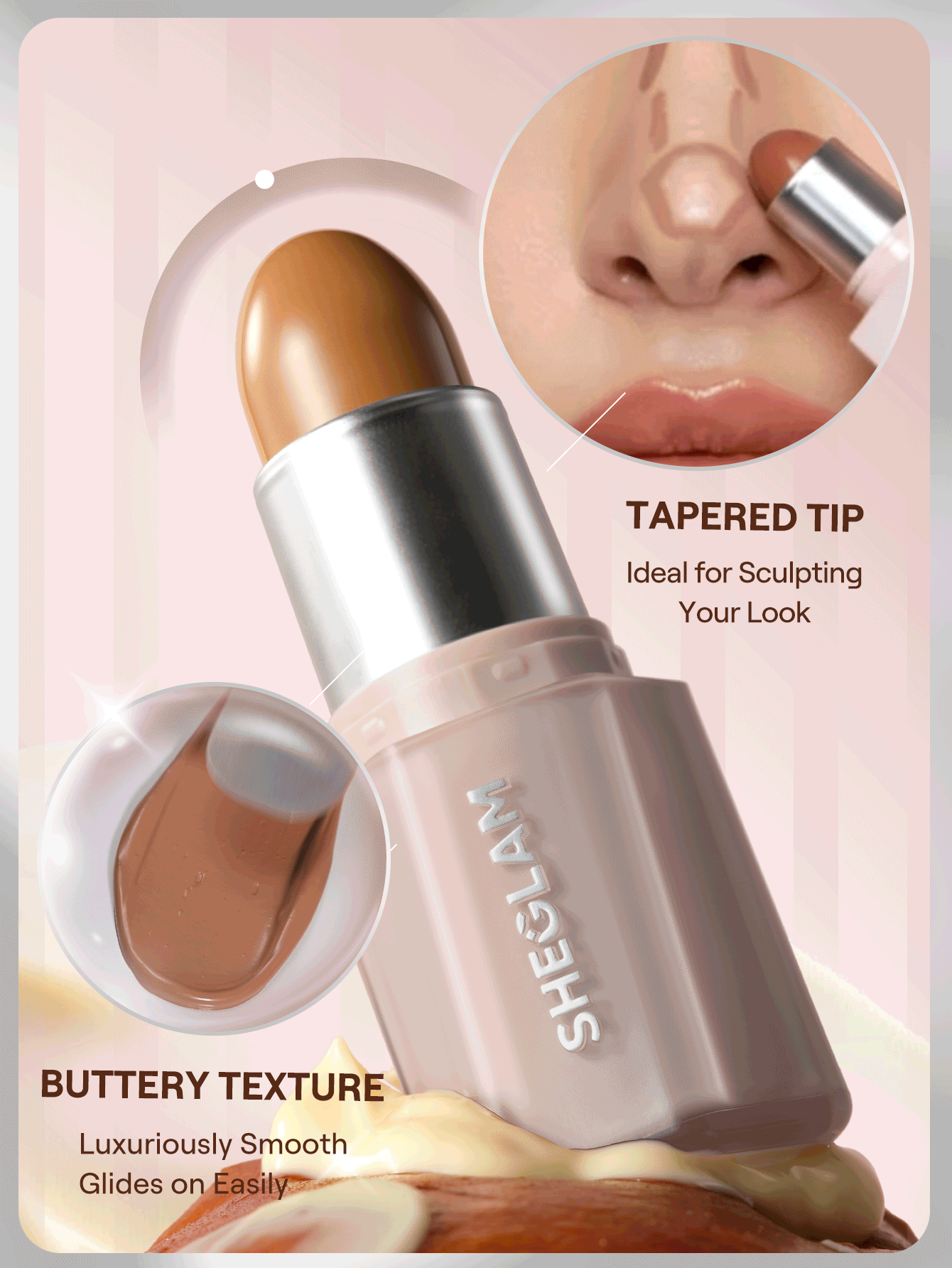 Barra de contorno y bronceador Buttery Buff de SHEGLAM - Soft Tan