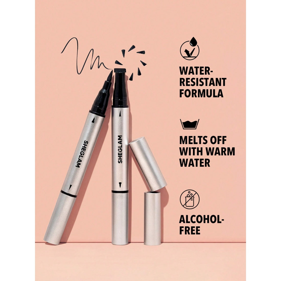 SHEGLAM Wing It Waterproof Liner Duo-Black