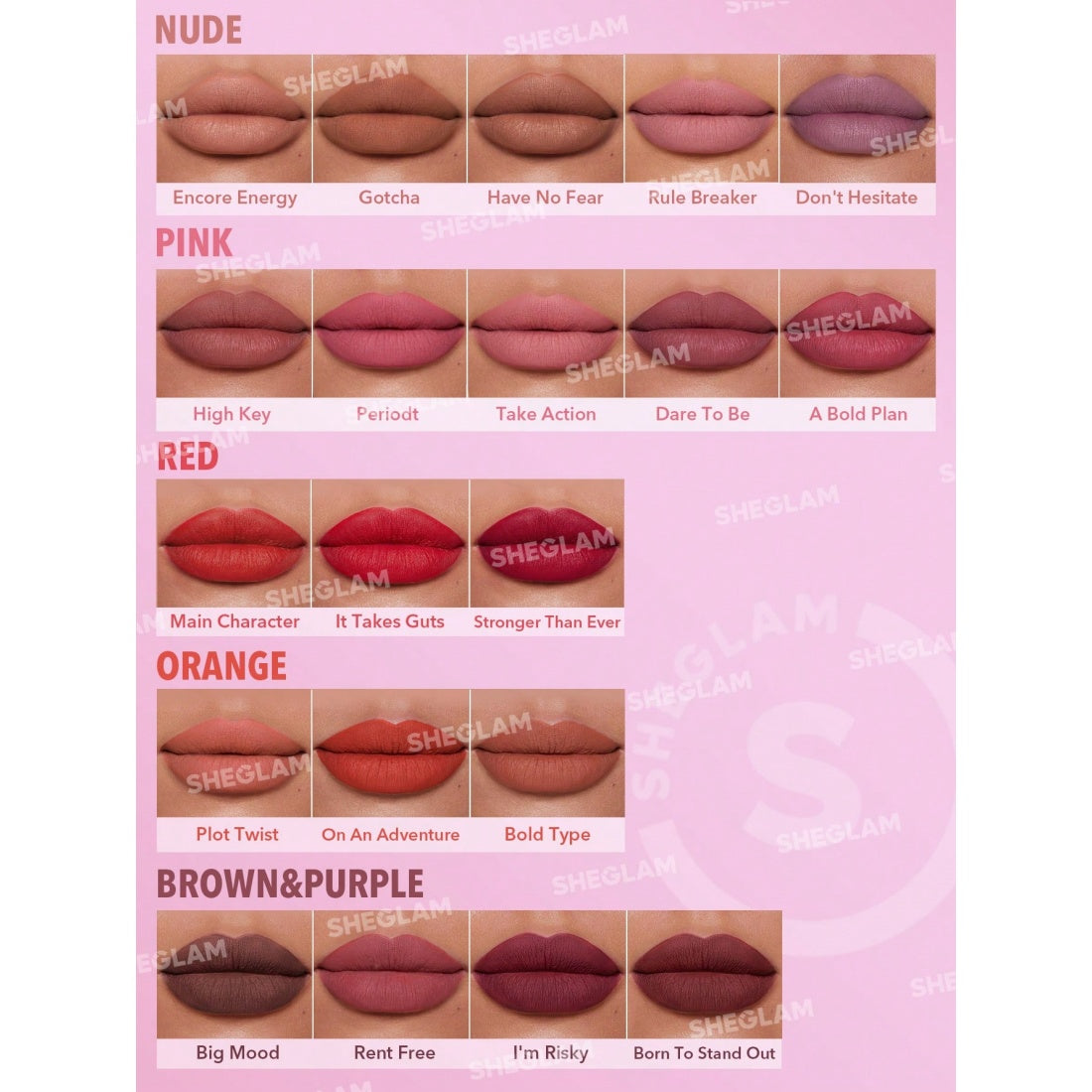 SHEGLAM Dynamatte Boom langanhaltender matter Lippenstift – 001 Encore Energy