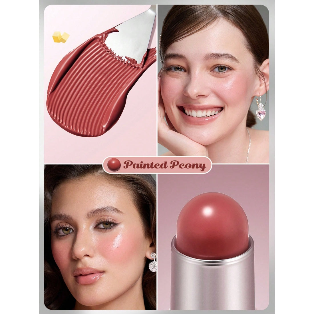 Barra de rubor Buttery Bliss de SHEGLAM - 009 Painted Peony