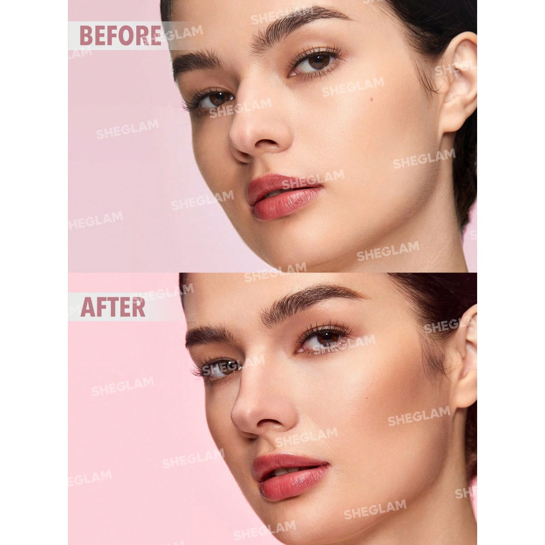 SHEGLAM Lápiz 2 en 1 para contorno e iluminador de nariz Fine Line - 02 Umber