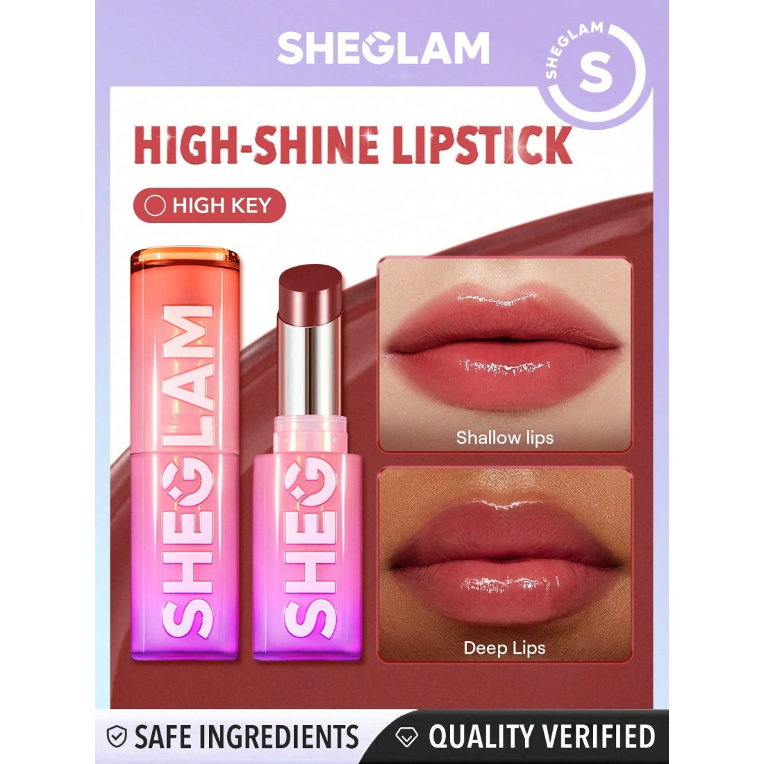 SHEGLAM Mirror Kiss Hochglanz-Lipstick – 111 High Key