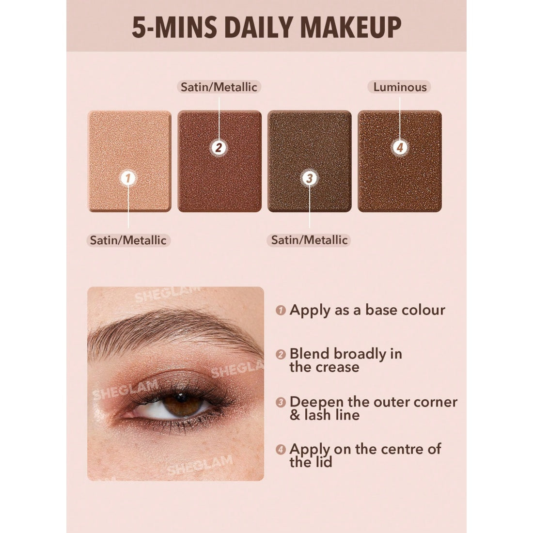 SHEGLAM The Essentials Pocket Eyeshadow Palette-Serendipity