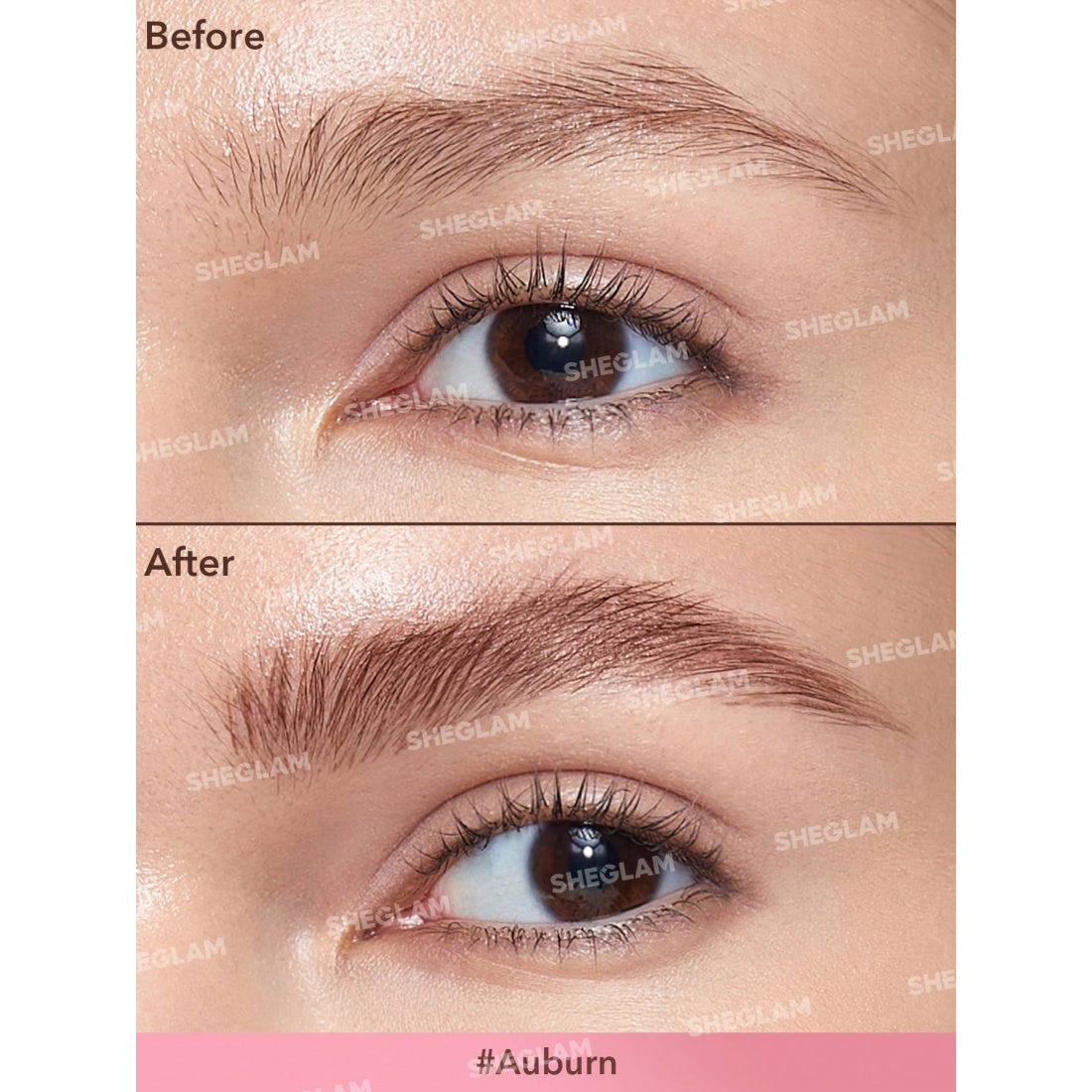 SHEGLAM Brow-fection Brocha Angular y Delineador en Gel-06 Castaño Rojizo