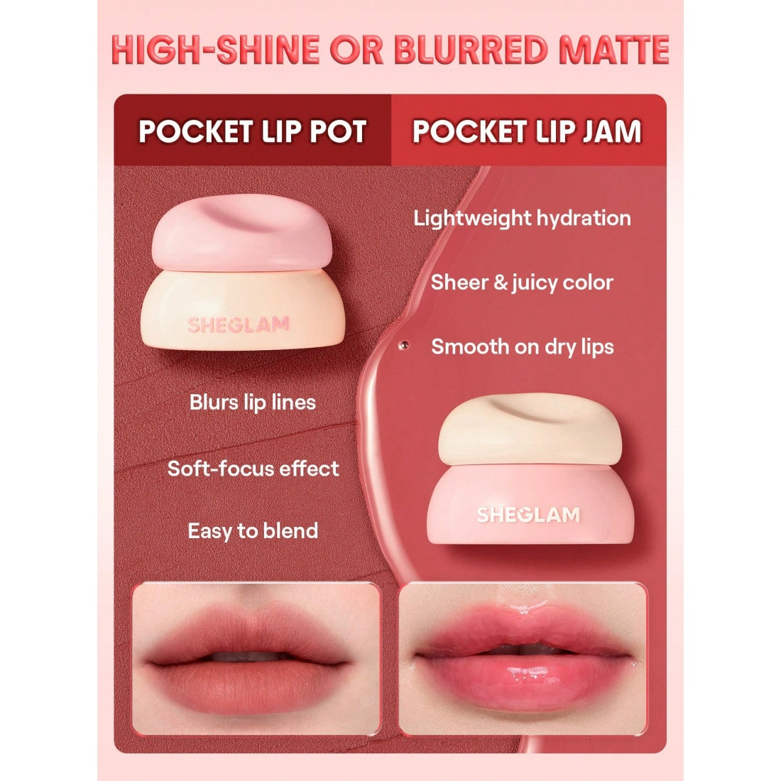 SHEGLAM Bounce Putty Pocket Lip Pot-129 Berry Bliss