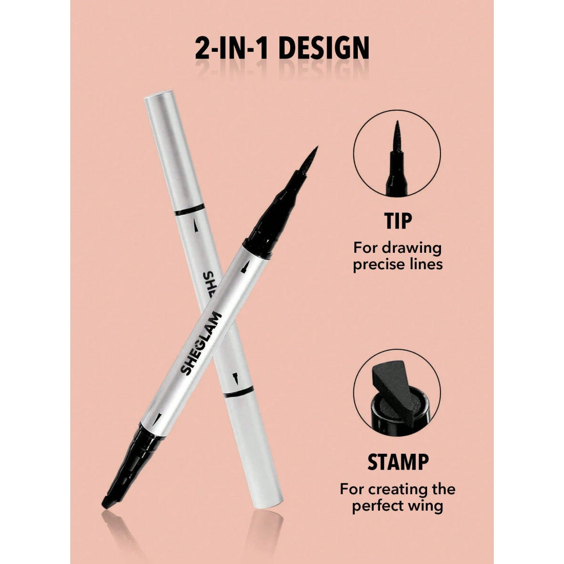 SHEGLAM Wing It Waterproof Liner Duo-Black