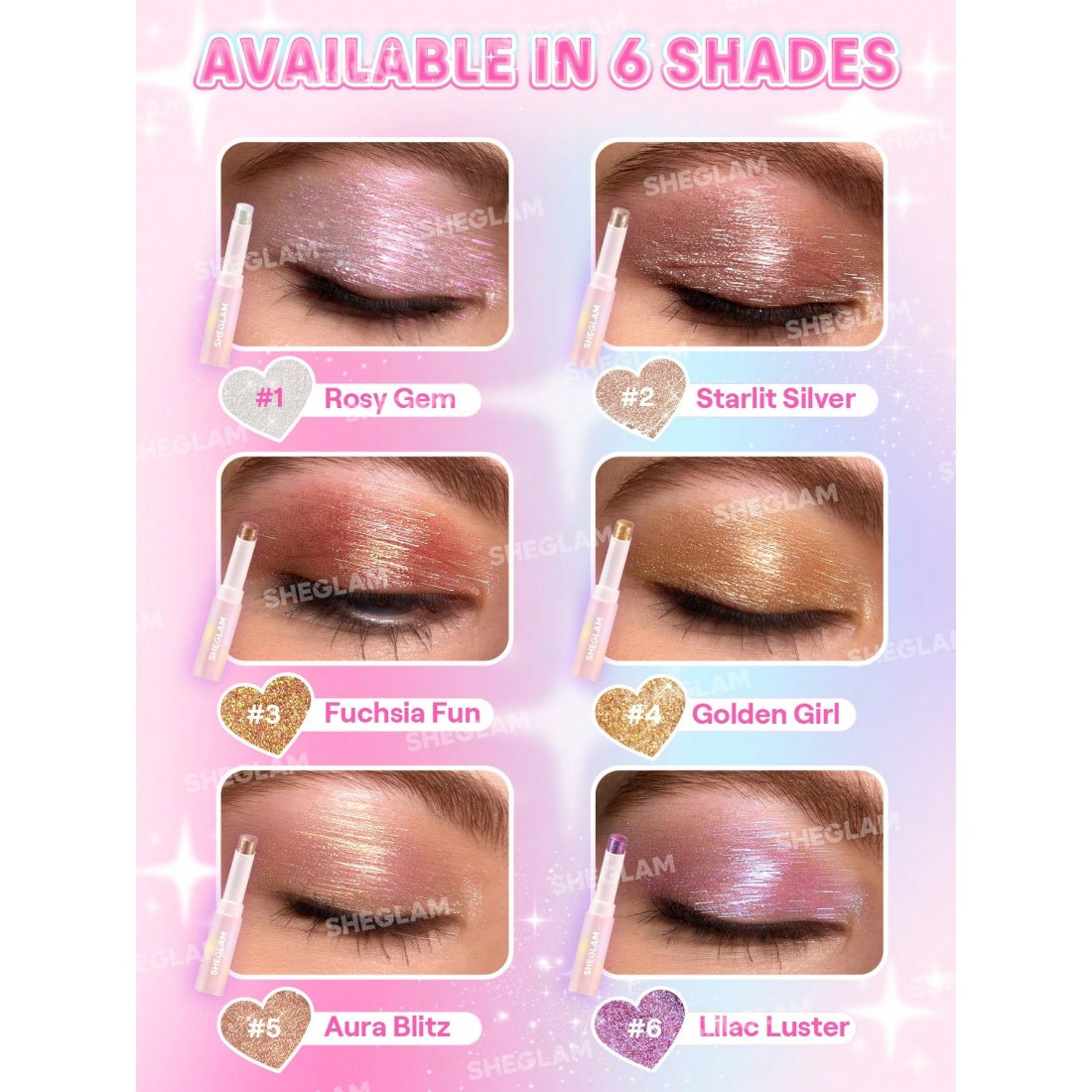 SHEGLAM Crystal Jelly Glaze Stick – 01 Starlit Silver