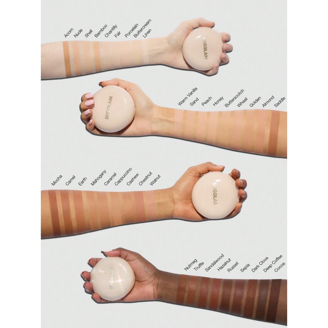 SHEGLAM Lock & Go langanhaltende Cushion-Foundation – Sand
