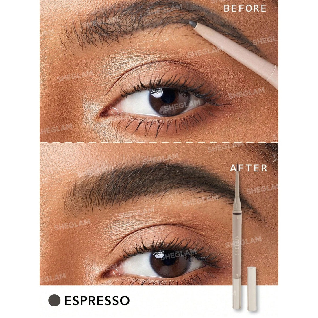 SHEGLAM Lápiz de cejas 2 en 1 Brows on Demand-09 Espresso