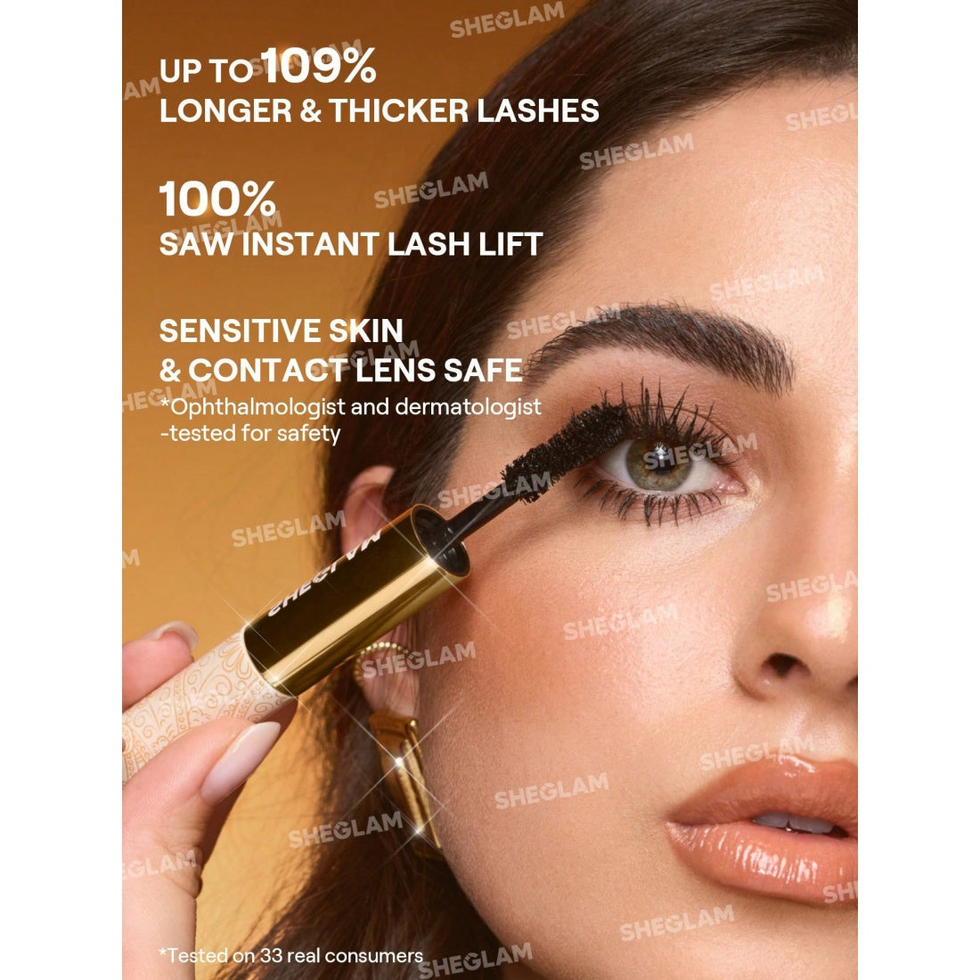 Mascara tout-en-un multi-effets 24k SHEGLAM - Noir waterproof