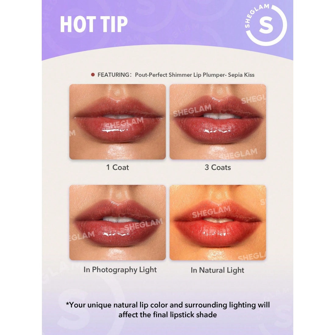 SHEGLAM Pout-Perfect Shimmer Lip Plumper-114 Pink Flamingo