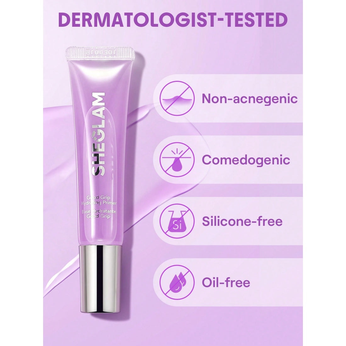Prebase hidratante Good Grip de SHEGLAM - Arándano + AHA - 15 ml