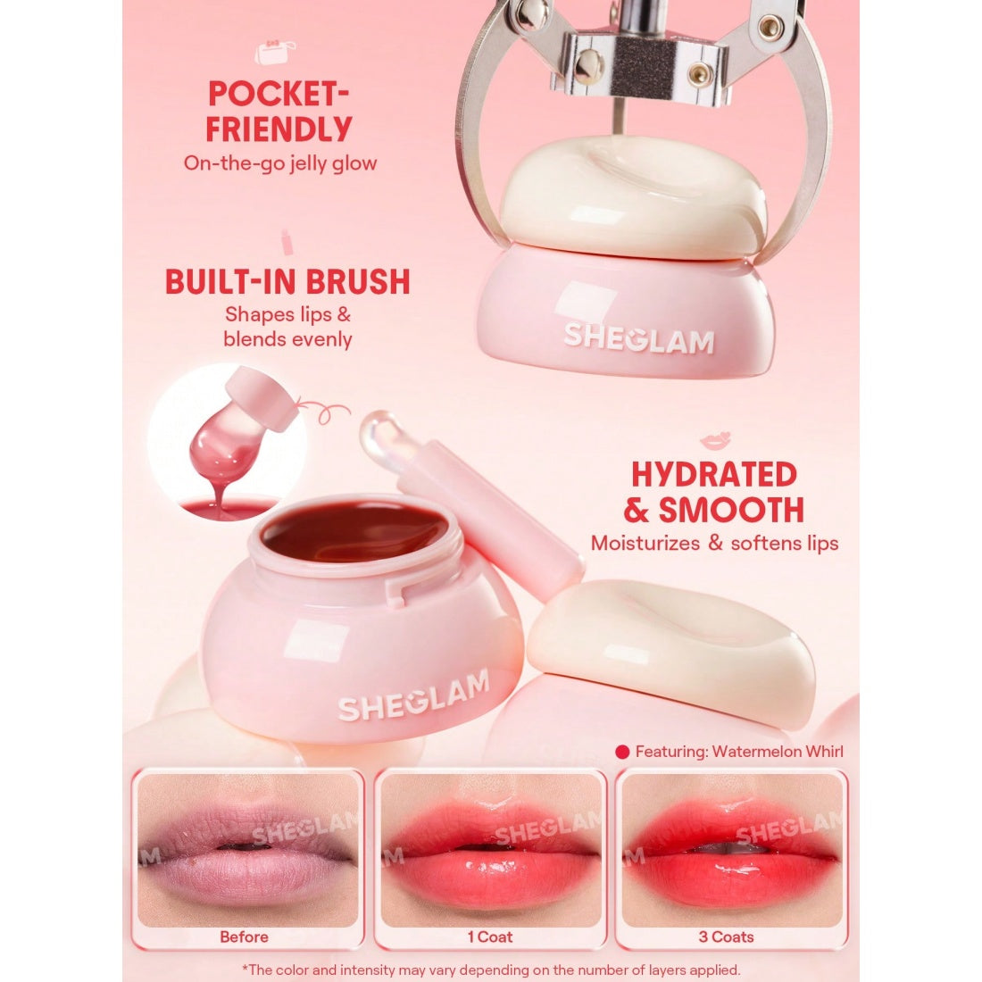 SHEGLAM Hydra Jelly Pocket Lip Jam-415 Dragonfruit Dew