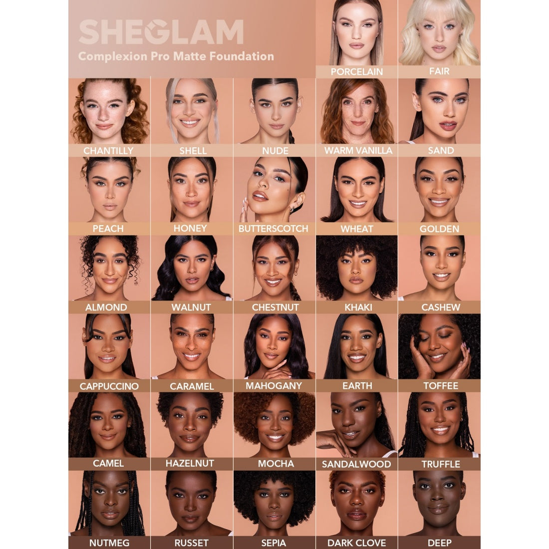 SHEGLAM Complexion Pro langanhaltende, atmungsaktive Foundation mit mattem Finish – Honey
