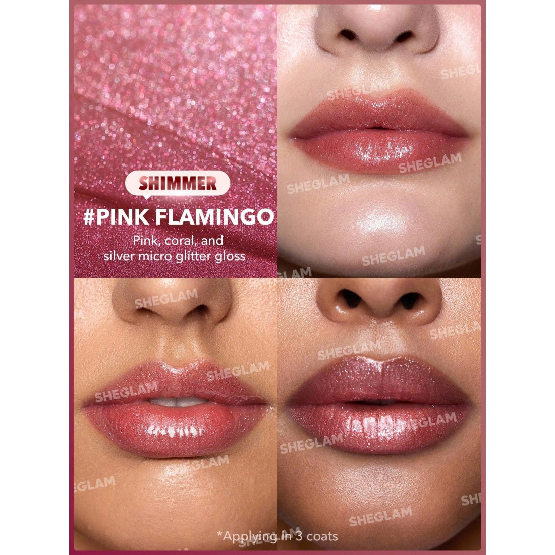 SHEGLAM Pout-Perfect Shimmer Lip Plumper-114 Pink Flamingo