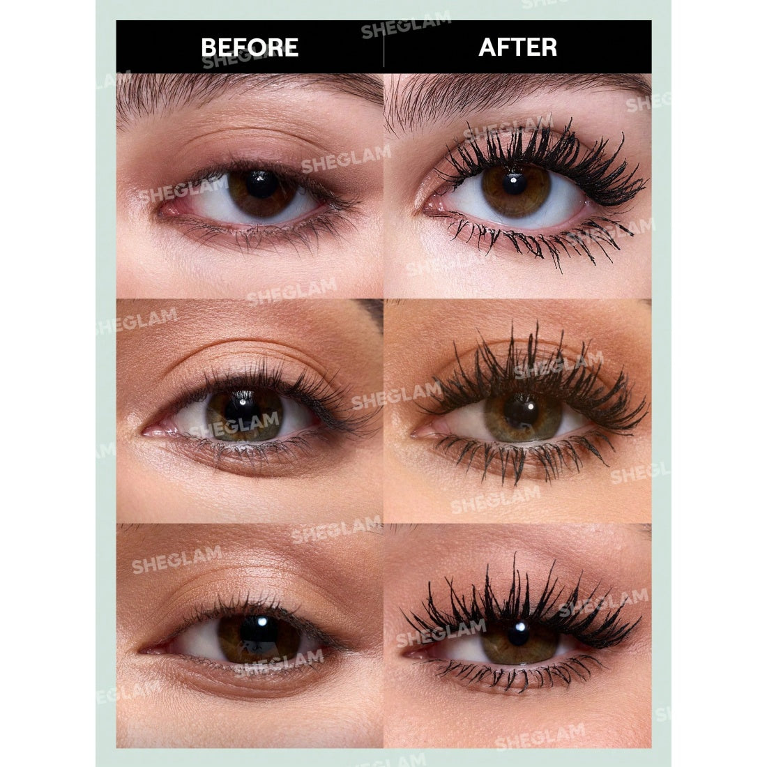 Mascara tout-en-un volume et longueur SHEGLAM - Noir waterproof