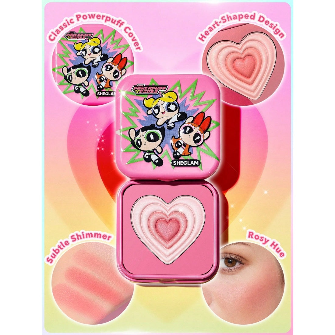 The Powerpuff Girls X SHEGLAM - Colorete con brillo Tough Love - Utonium