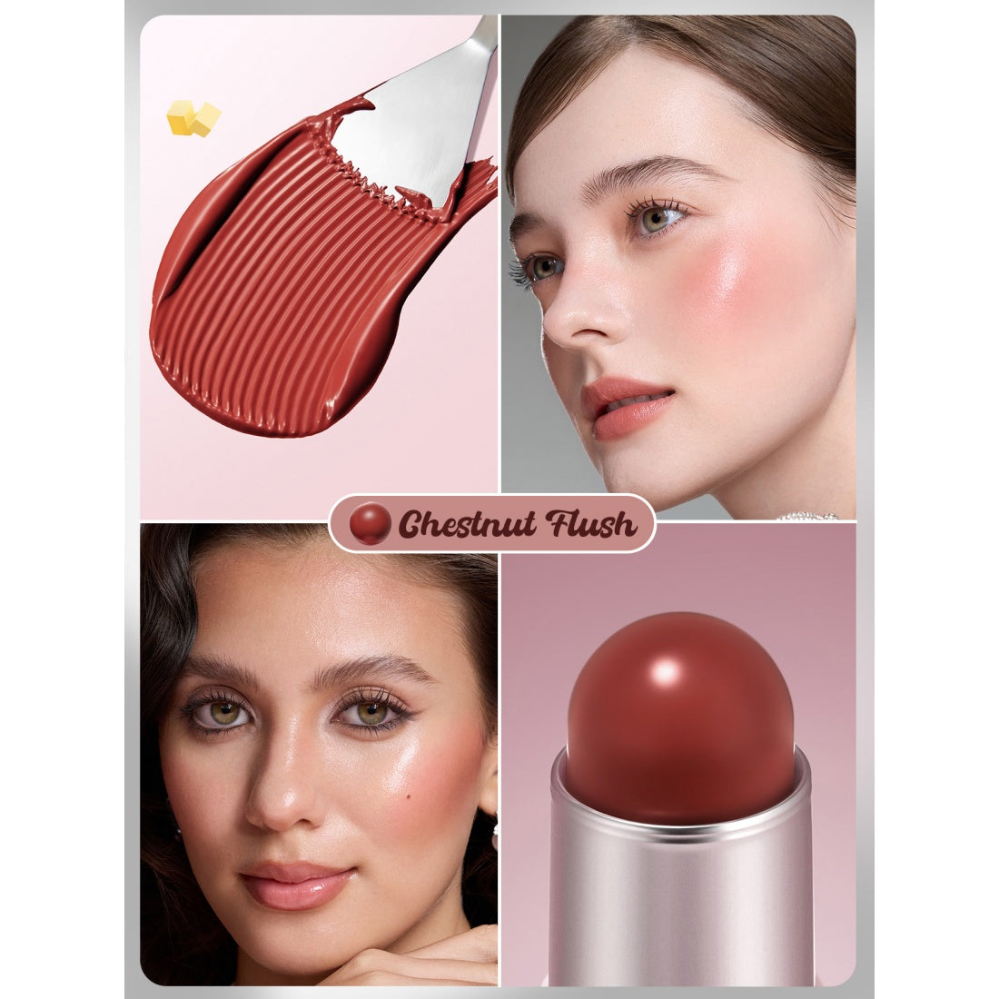 SHEGLAM Buttery Bliss Blush Stick - 204 Chestnut Flush