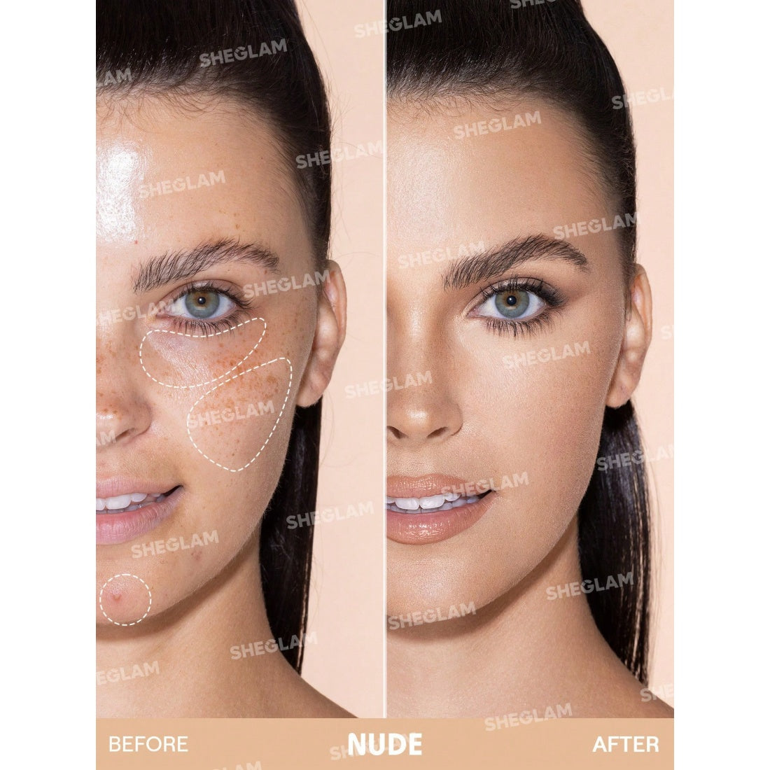 Corrector de alta cobertura 12HR Like Magic de SHEGLAM - Nude
