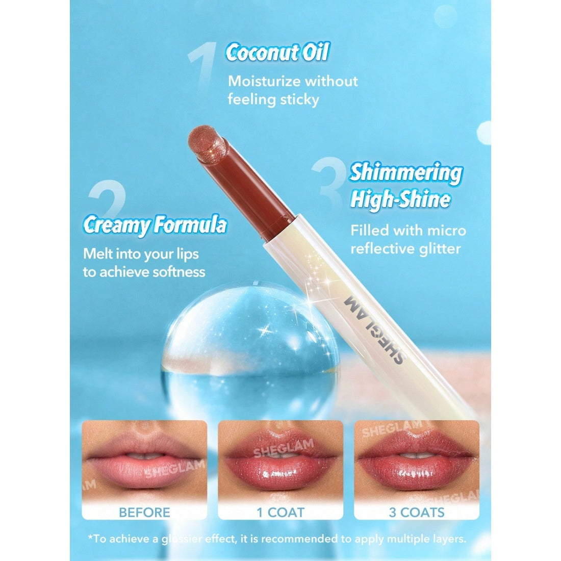 SHEGLAM Pout-Perfect Shimmer Lip Plumper-114 Pink Flamingo