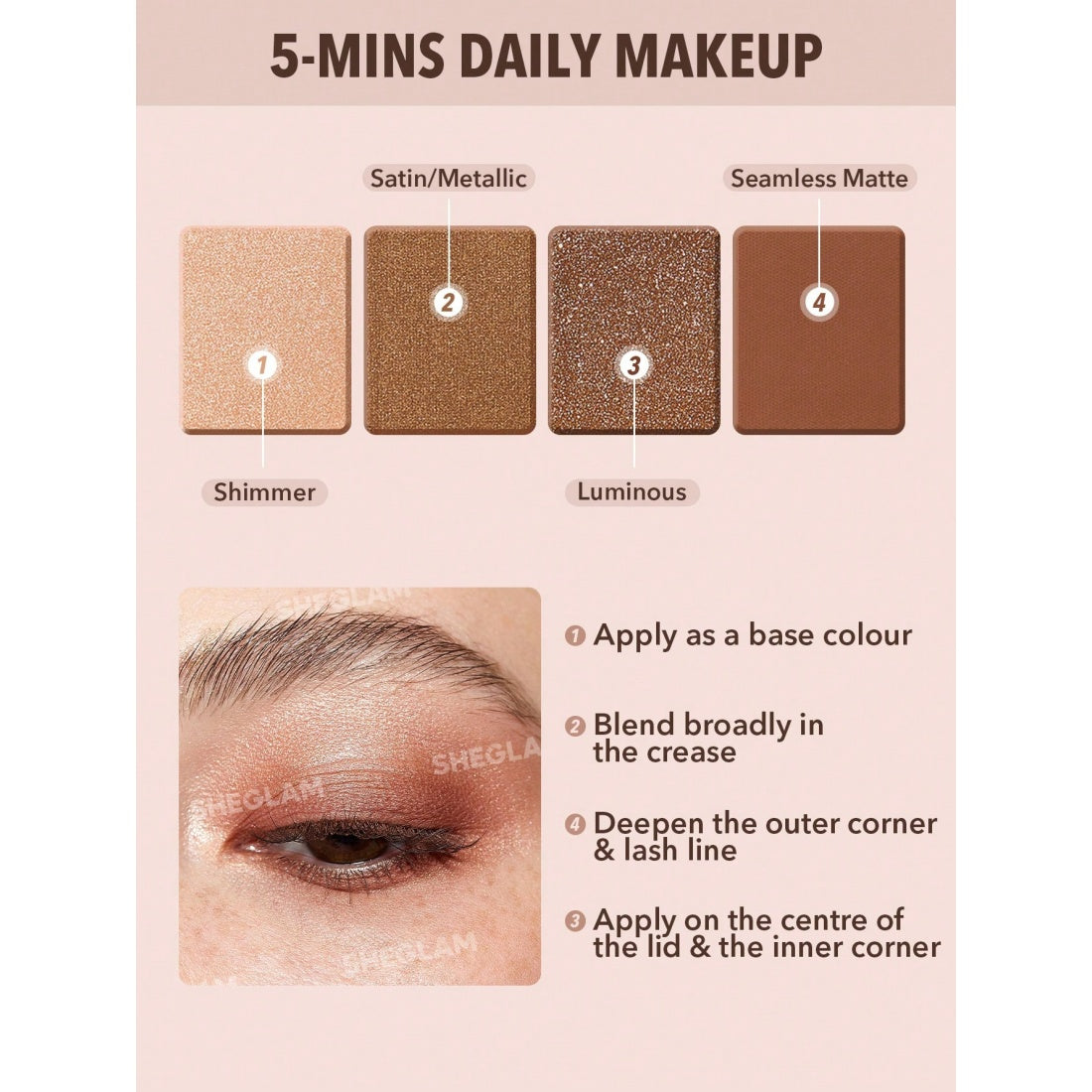 SHEGLAM The Essentials Pocket Eyeshadow Palette-Veil