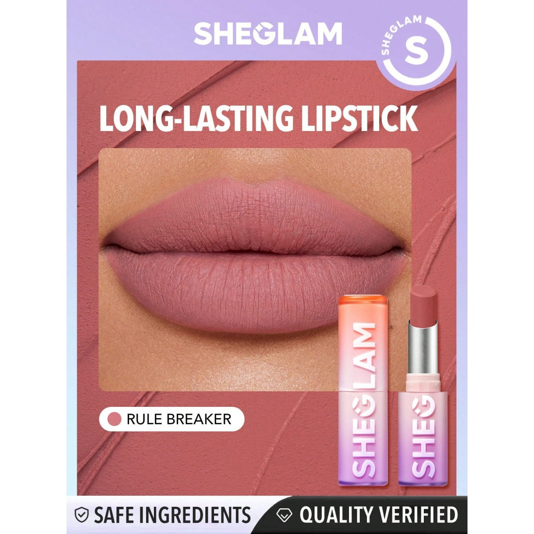 SHEGLAM Dynamatte Boom Long-lasting Matte Lipstick-100 Rule Breaker