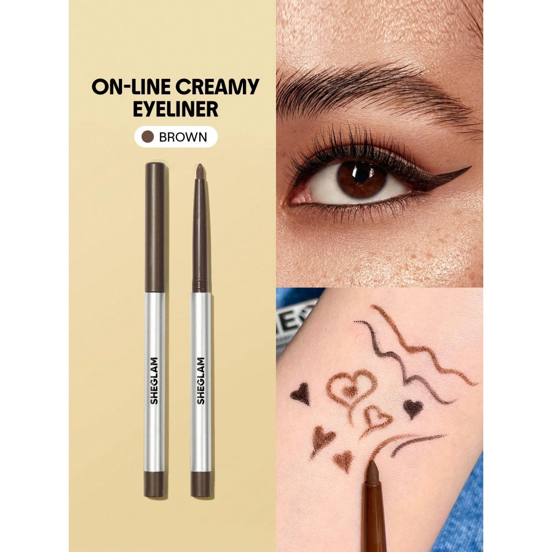 SHEGLAM On-Line Creamy Eyeliner-Brown