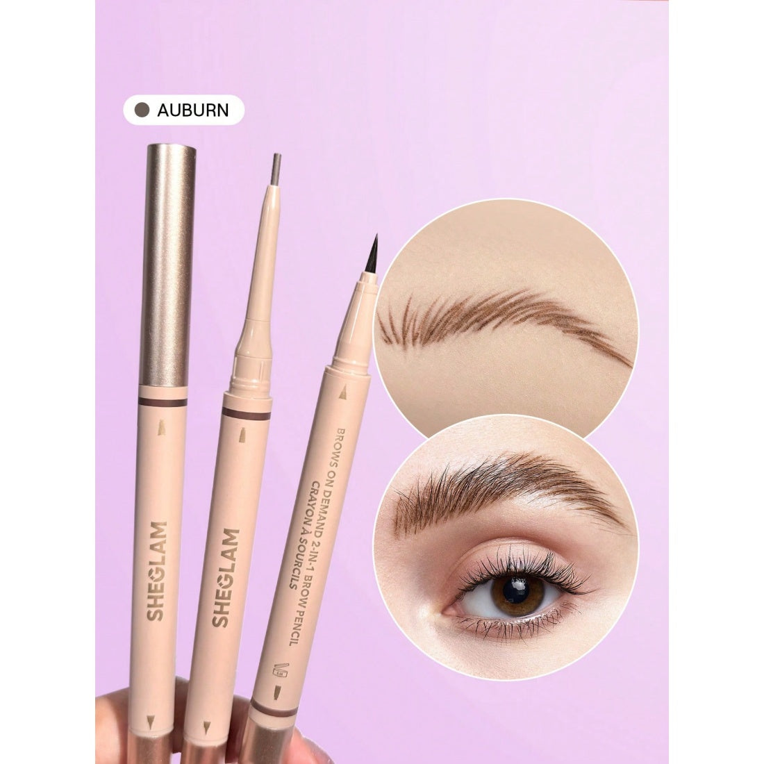 SHEGLAM Crayon à sourcils 2-en-1 Brows on Demand - 06 Auburn