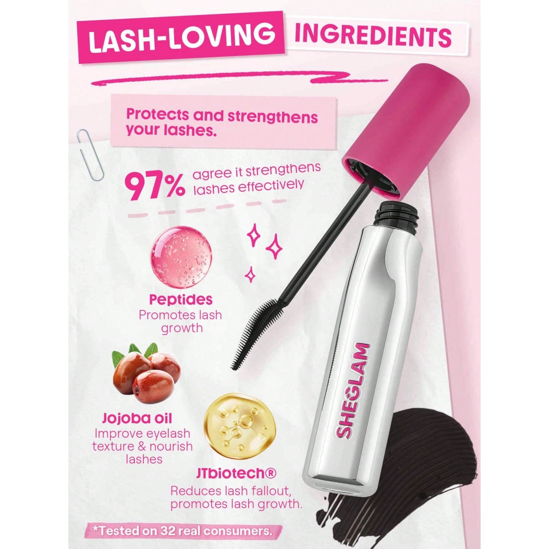 SHEGLAM Lashlighter Up & Out Mascara – Schwarz