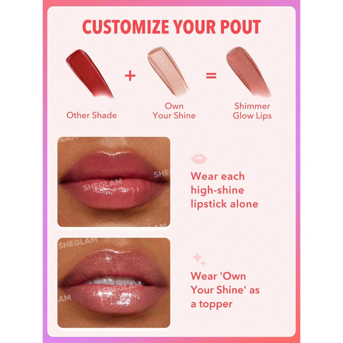 SHEGLAM Mirror Kiss High-Shine Lipstick-666 Own Your Shine