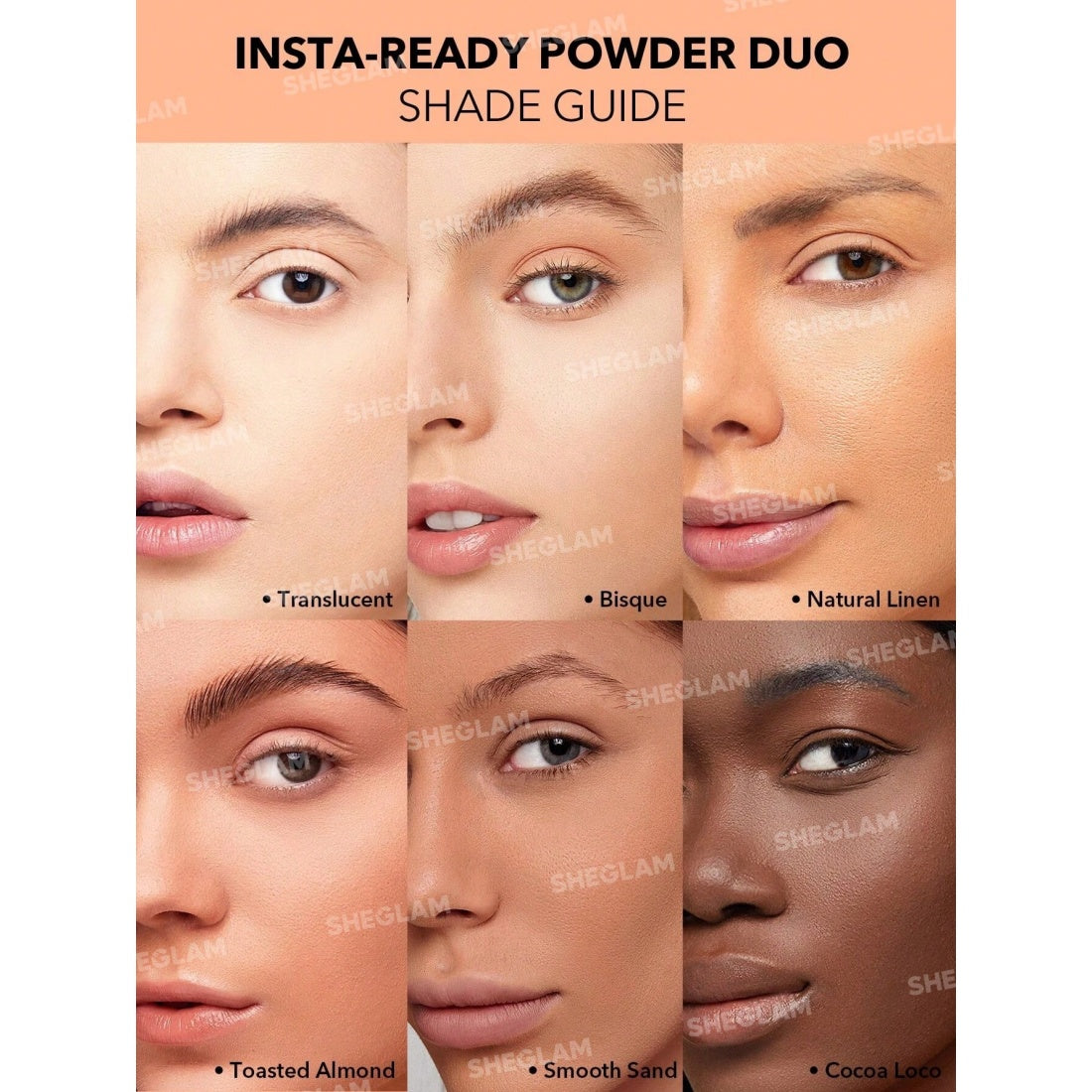 SHEGLAM Insta-Ready Face & Under Eye Setting Powder Duo-00 Translucent