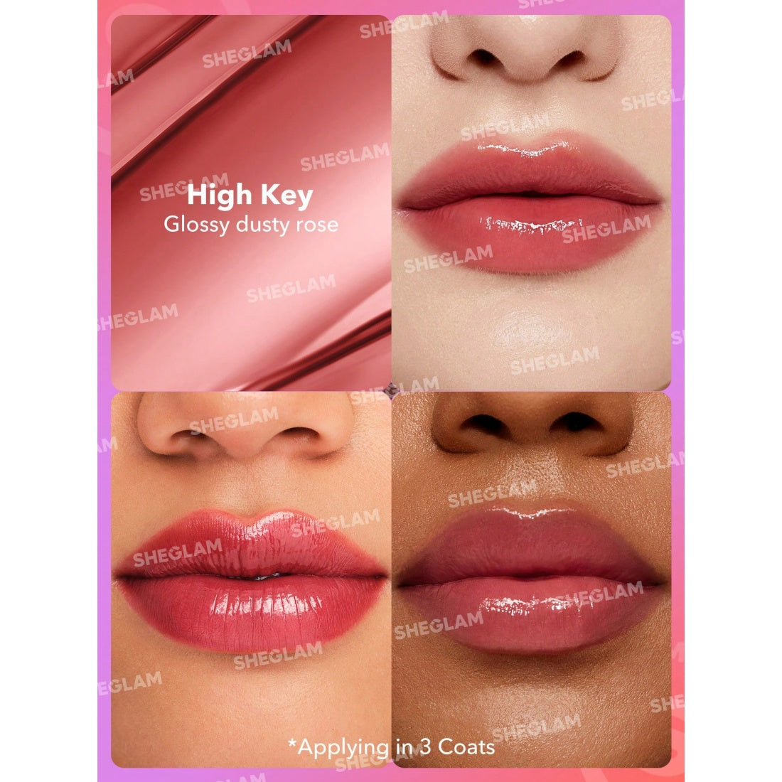 SHEGLAM Mirror Kiss Hochglanz-Lipstick – 111 High Key
