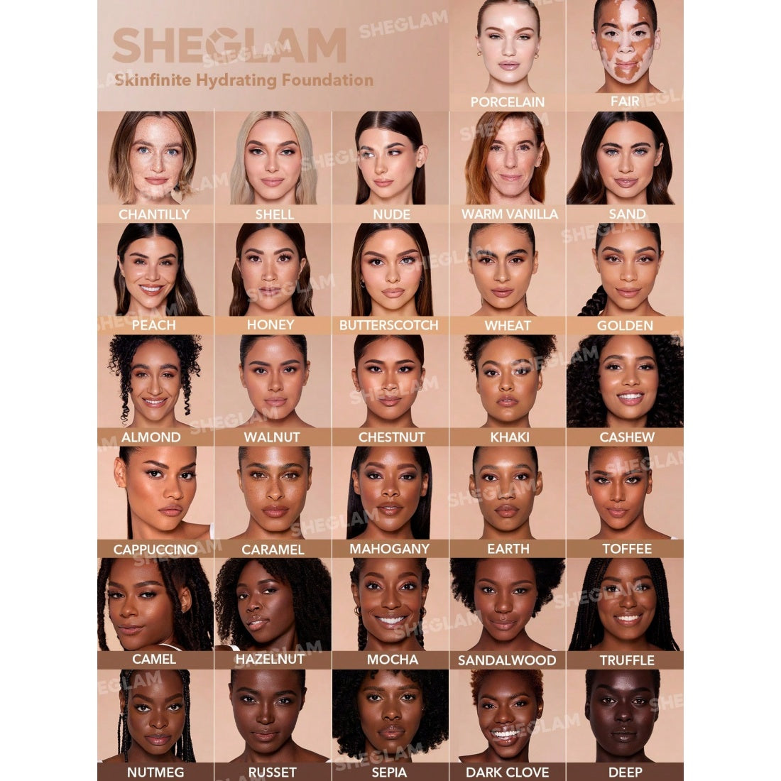 SHEGLAM Skinfinite Feuchtigkeitsspendende Foundation – Hell