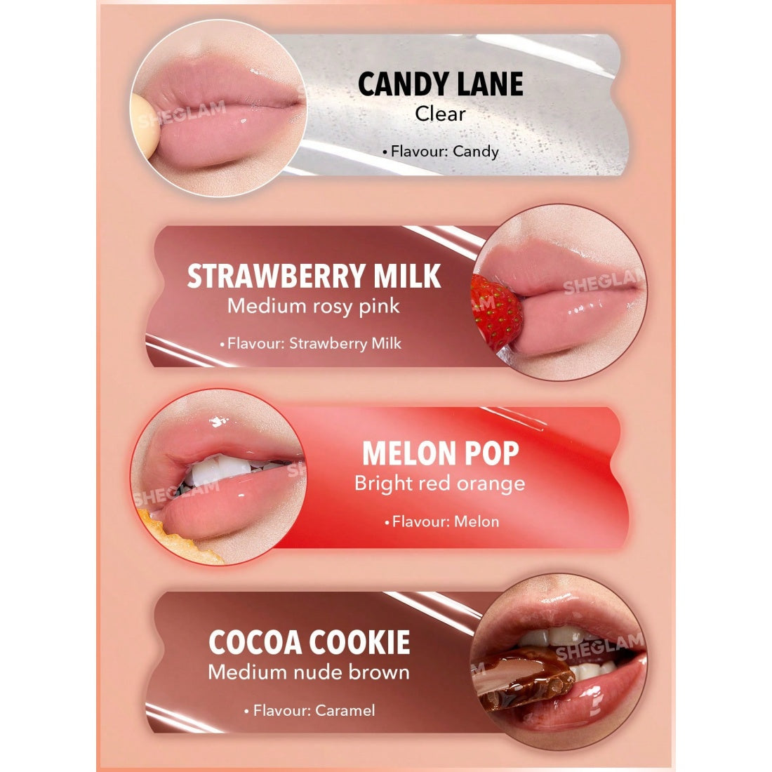SHEGLAM Crystal Glaze Lippenpflege mit Feuchtigkeitspflege – 118 Strawberry Milk