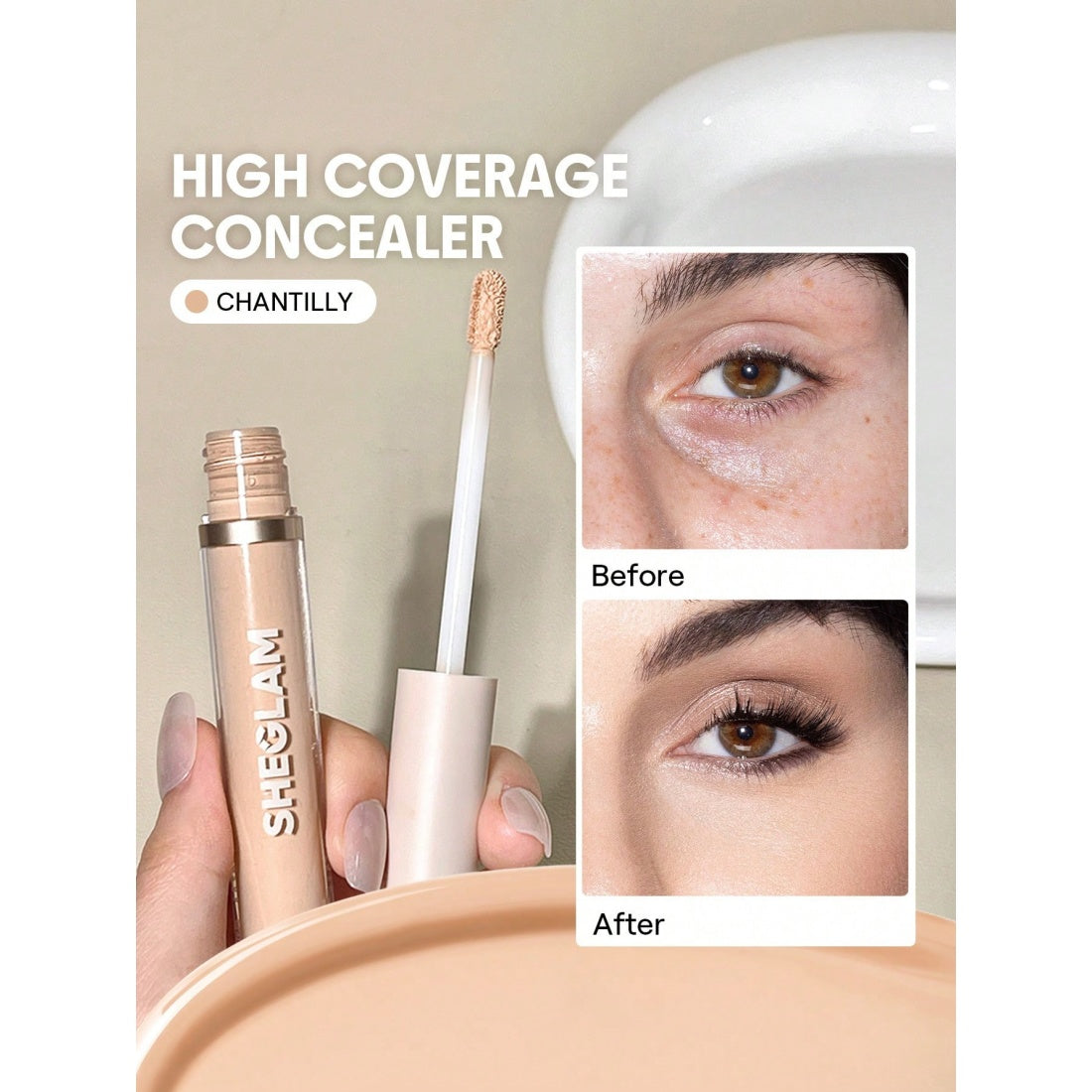 SHEGLAM Like Magic 12HR Full Coverage Concealer-Chantilly