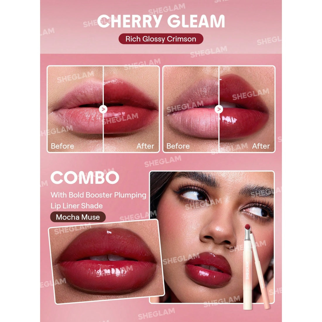 SHEGLAM Repulpeur de lèvres Bold Booster-310 Cherry Gleam