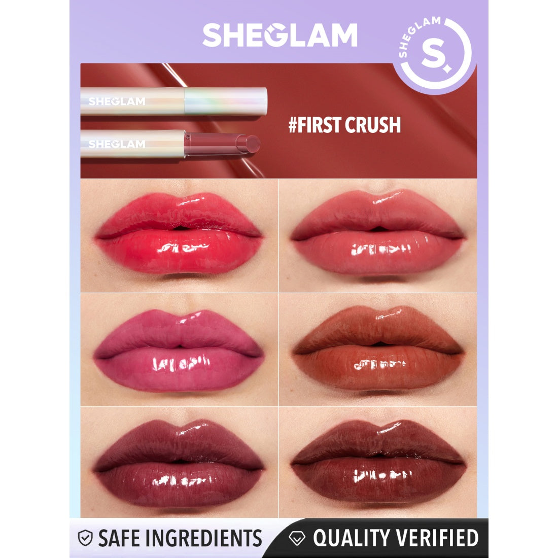 SHEGLAM Pout-Perfect Shine Voluminizador de labios-115 First Crush