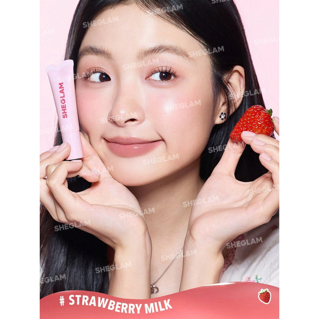 SHEGLAM Crystal Glaze Lippenpflege mit Feuchtigkeitspflege – 118 Strawberry Milk